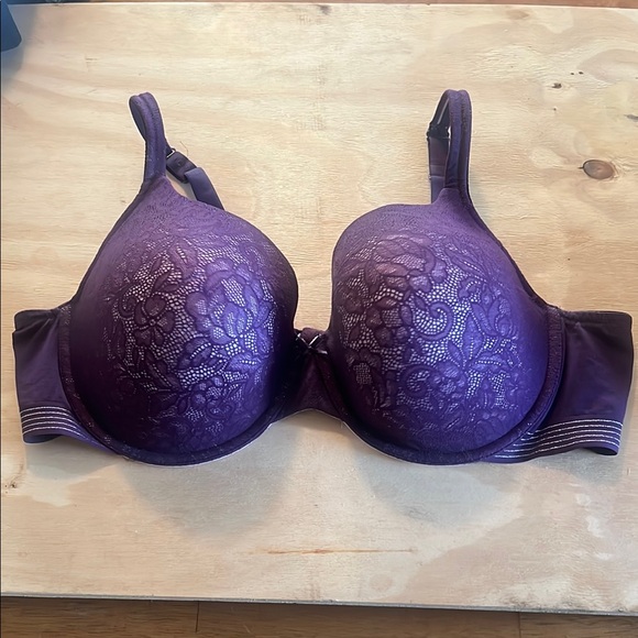 Cacique Purple Lace underwire Women's Bra 46DD light lined - Picture 1 of 7